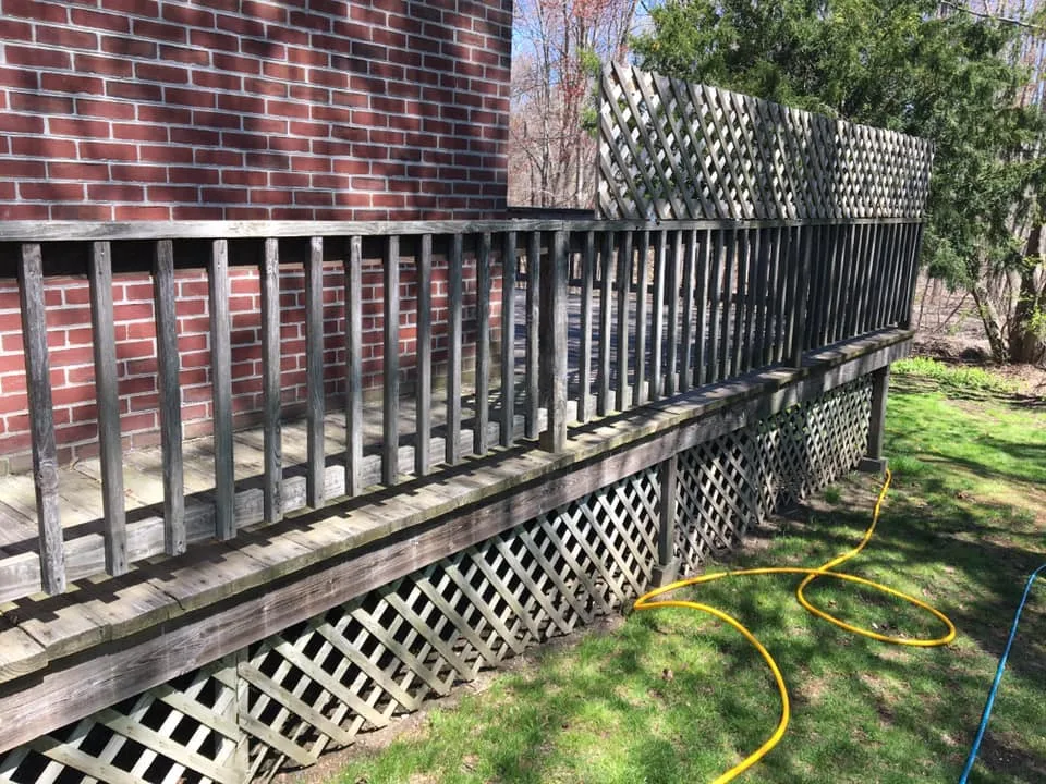 Before Deck Power Washing in Worcester, MA — Pro Pressure Washing