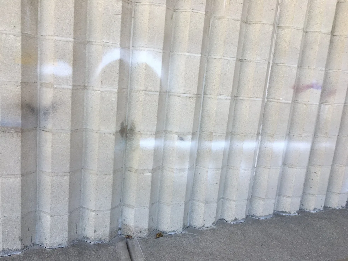 Before Graffiti Removal in Worcester, MA — Pro Pressure Washing