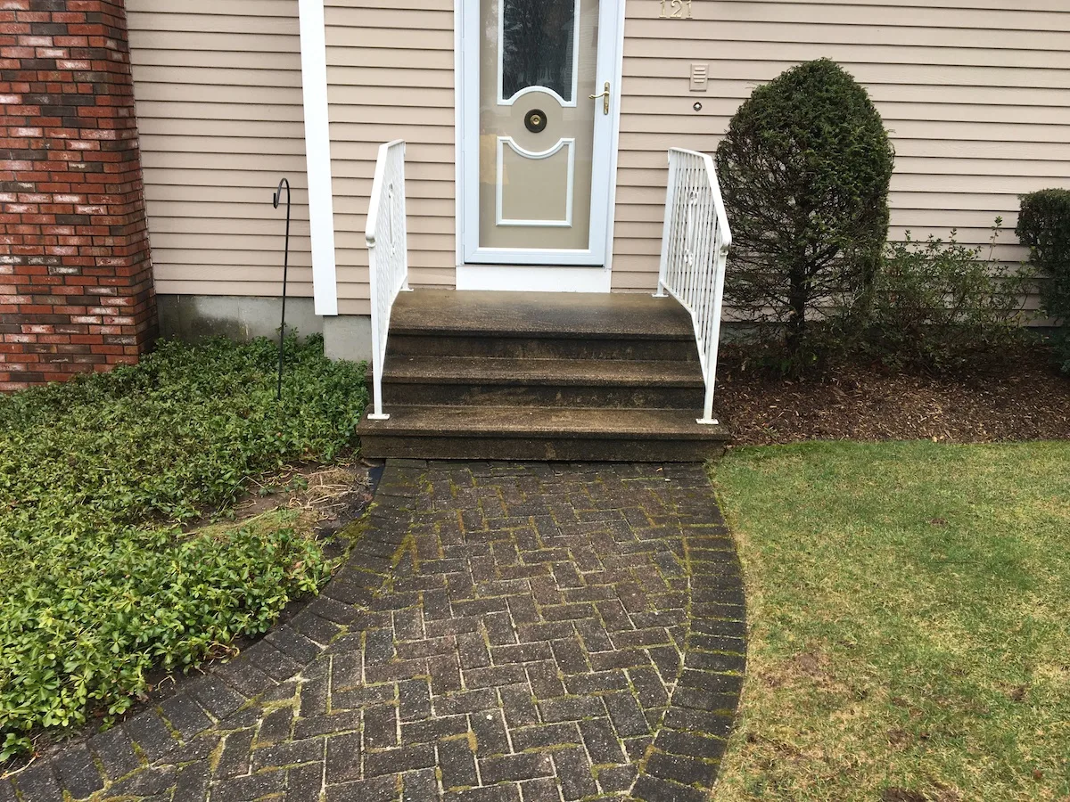 Before Walkway Power Washing in Worcester County, MA — Pro Pressure Washing