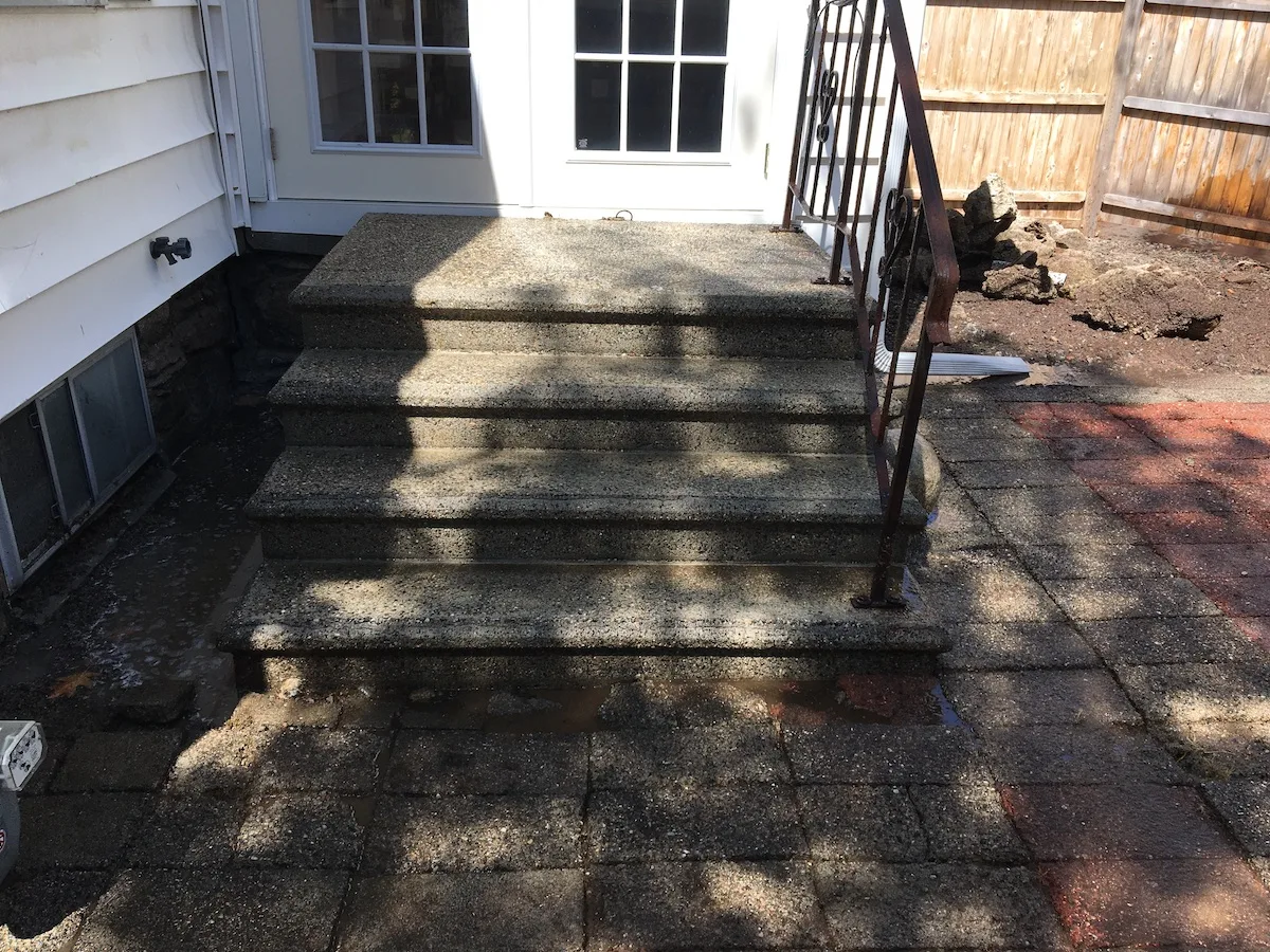 After Concrete Stairs Power Washing in Worcester, MA — Pro Pressure Washing