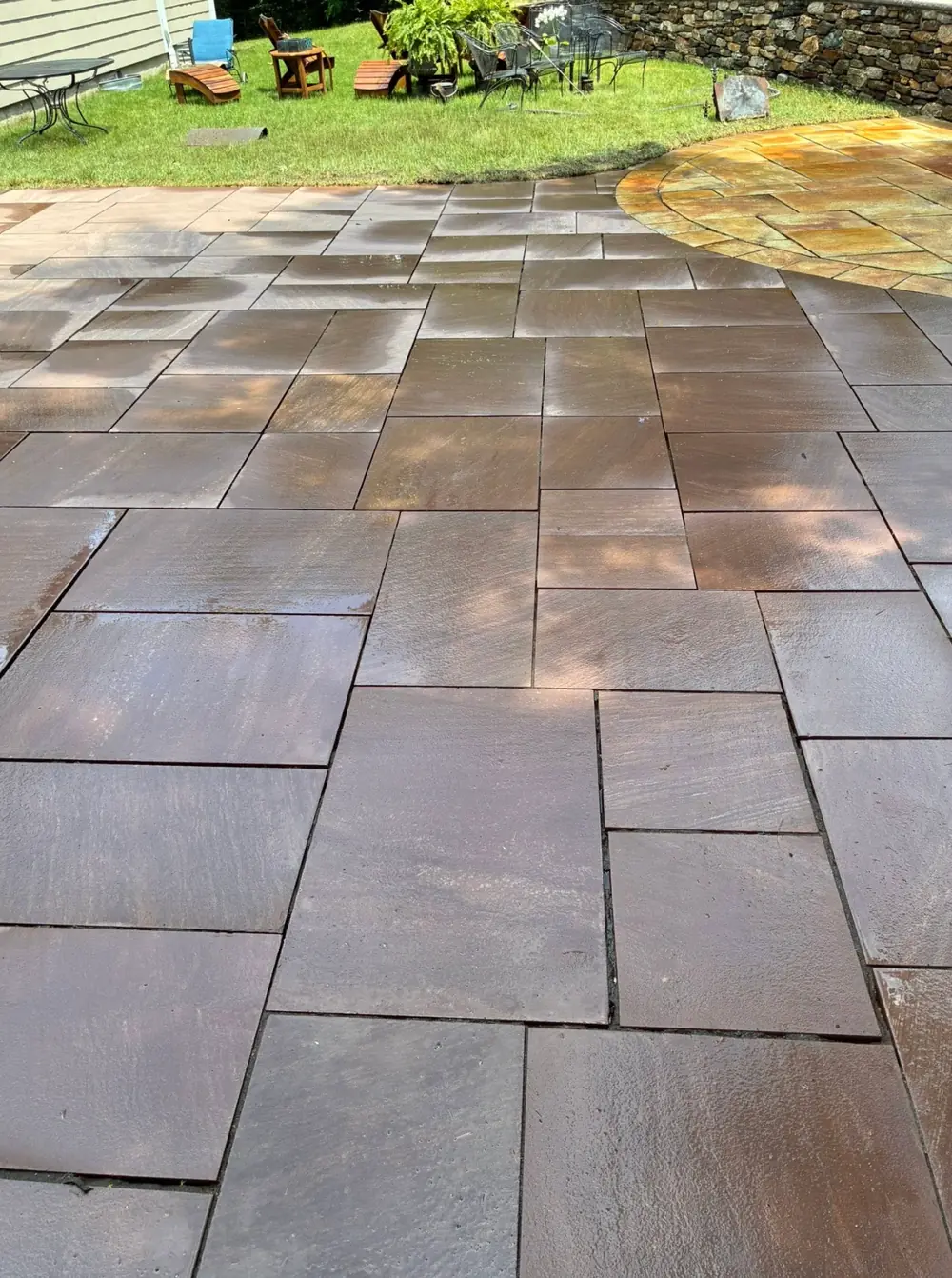 After Bluestone Patio Cleaning in Worcester County, MA — Pro Pressure Washing