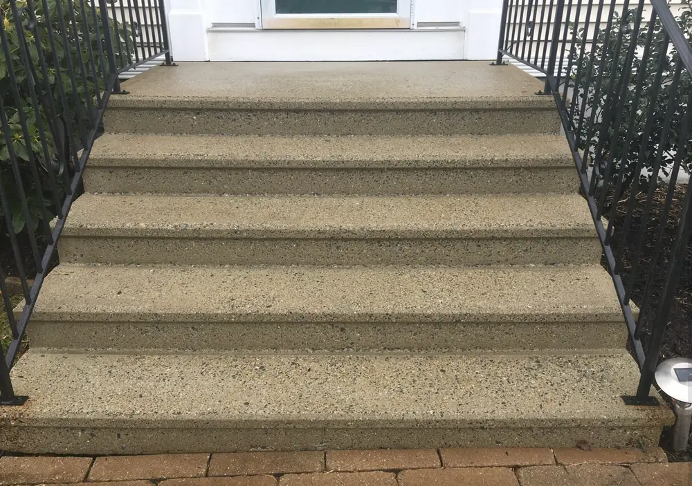 After Concrete Steps Cleaning in Worcester County, MA — Pro Pressure Washing