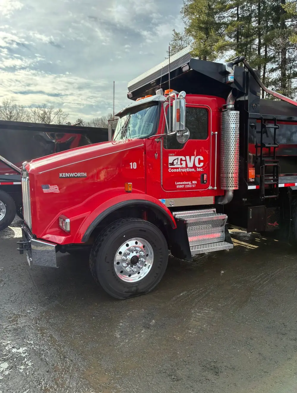 After Fleet Washing — Kenworth Dump Truck in Worcester County, MA — Pro Pressure Washing