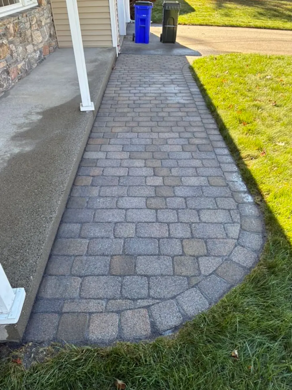 After Paver Walkway Cleaning & Algae Removal in Worcester County, MA — Pro Pressure Washing