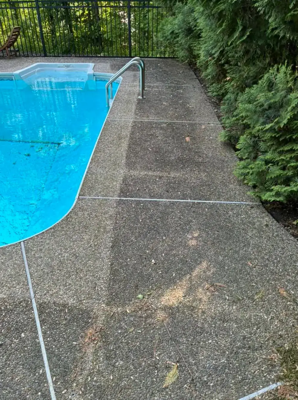 Before Exposed Aggregate Pool Deck Cleaning in Worcester County, MA — Pro Pressure Washing