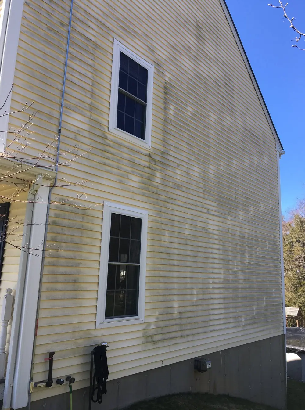 Before Soft Wash House Washing in Worcester County, MA — Pro Pressure Washing