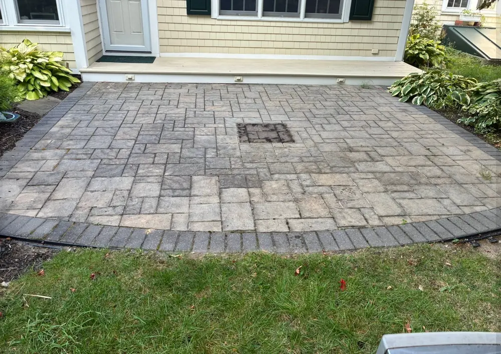 Before Paver Patio Cleaning in Worcester County, MA — Pro Pressure Washing