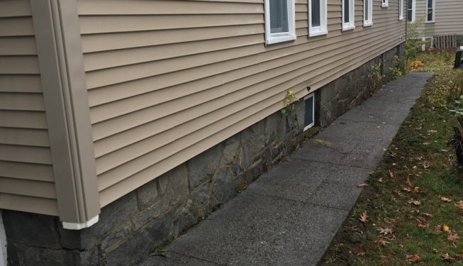 after pressure washing a cement walkway in Worcester MA