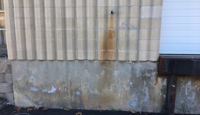 before pressure washing rust stains in Worcester MA