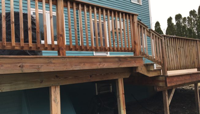 Deck in Holden MA pressure washed by Pro Pressure Washing