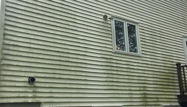 Dirty house siding