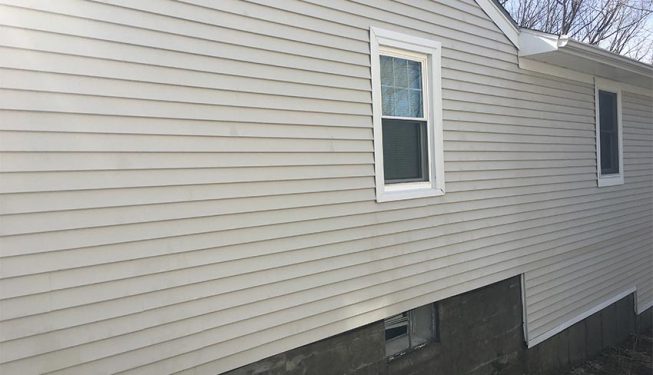 Cleaned house siding